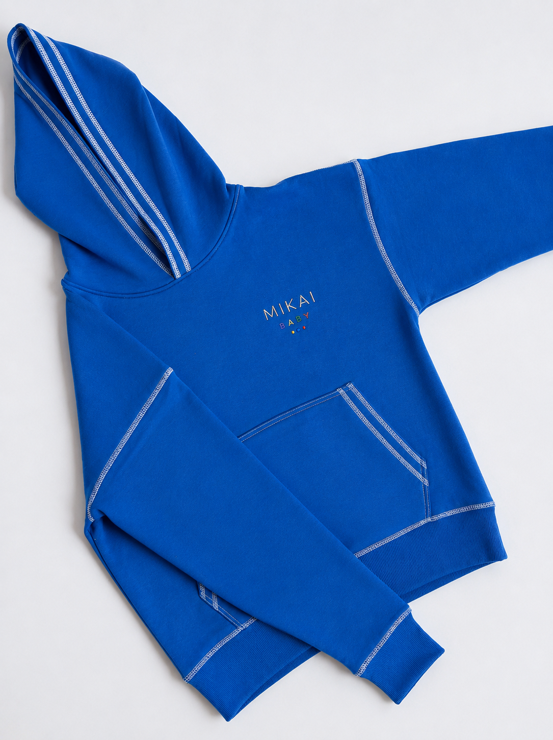 No Blues baby hoodie detail